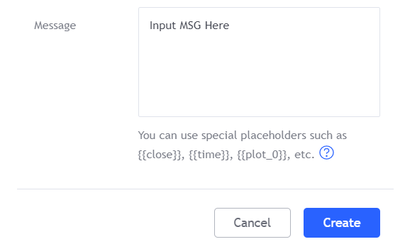 Adding a message to a tradingview alert webhook