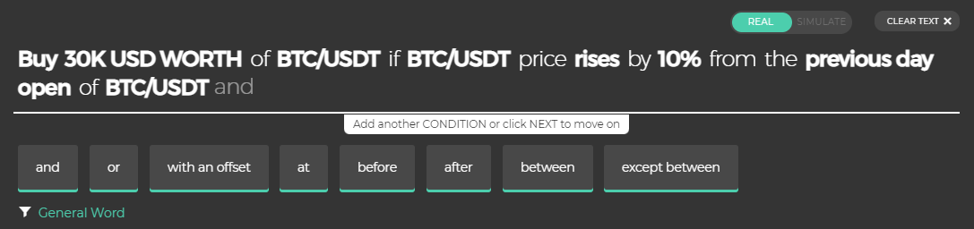 Momentum crypto trading strategy - entry