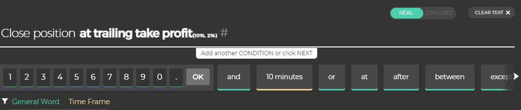 Momentum crypto trading strategy - exit