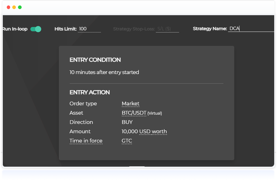 an example of a A DCA bot for a Large Market Investment with Lower Exposure to Volatility and Order Filling Issues