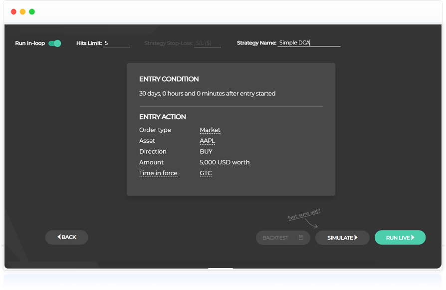Creating a free DCA bot using Capitalise.ai